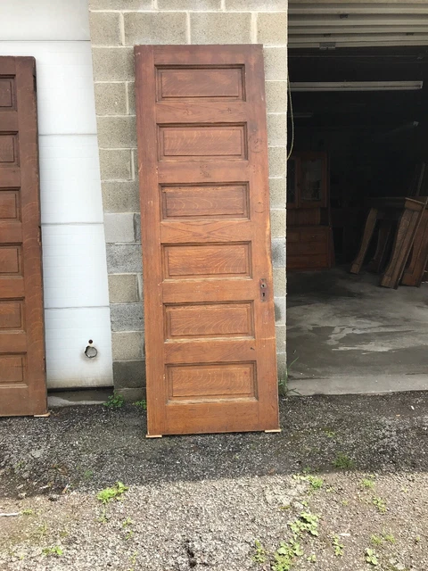 MAR Antique raise panel wood grain painted passage door 31.5 x 94