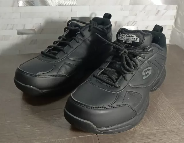 SKECHERS WOMENS RELAXED Fit Savvy Nobodys Fool Black Memory Foam