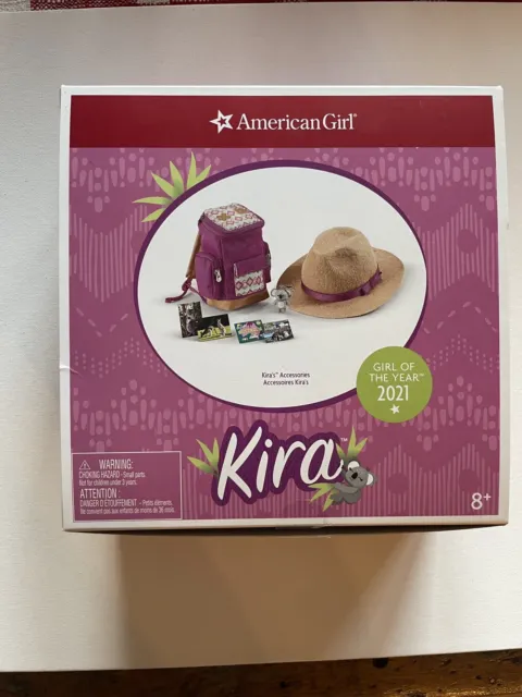 American Girl Doll Kira's Accessories Backpack Hat Koala Clip