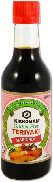 Marinata teriyaki senza glutine Kikkoman 250 ml | salsa condita per marinatura e immersione