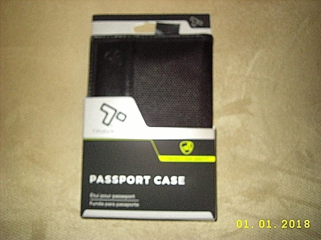 New Travelon Nylon Rfid Protected Passport Credit Card Case Wallet Black