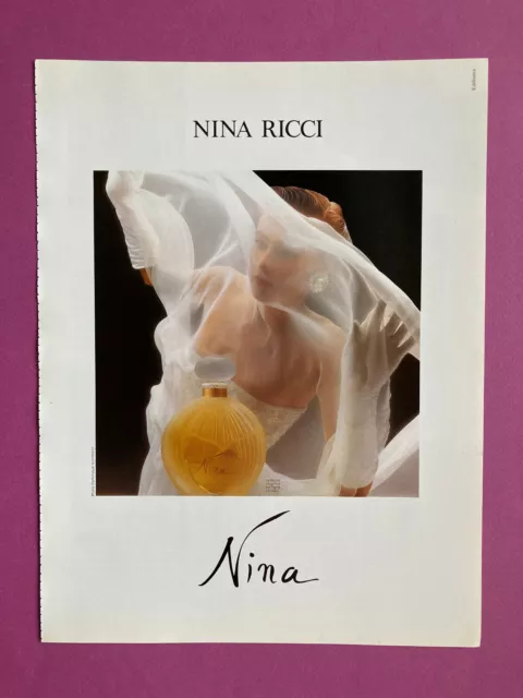 Publicité Nina Ricci 1989 90 advertising mode parfum advert pub perfume