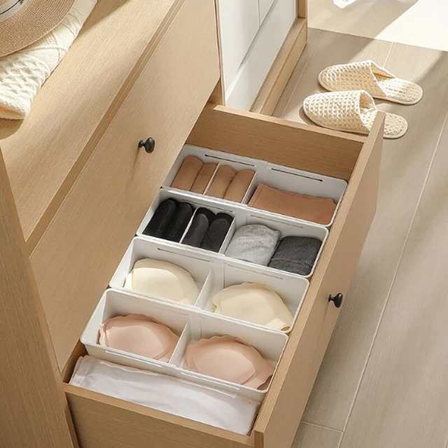 Wardrobe Drawer Organizer Underwear Compartment Storage Box Retractable Drawer