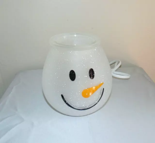 Wax Warmer Frosty Glo Snowman Tested Works  in Box