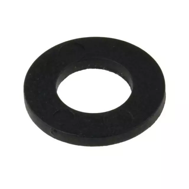 Black Nylon Flat Washer M4 (4mm) x 9mm x 0.8mm Metric Round Plastic Spacer UV