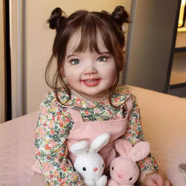 70cm Lifelike Reborn Baby Doll Toddler Girl Lovely Cloth Body Kids Handmade Gift 2