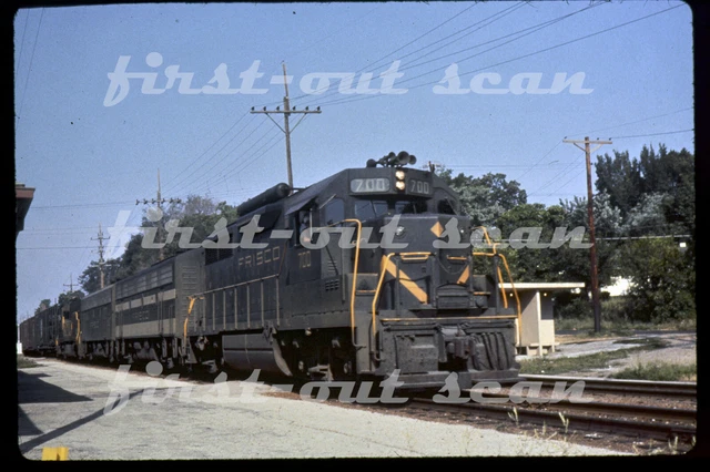 L DUPLICATE SLIDE - SLSF Frisco 700 GP-35 EMD GP-35 Action on Freight