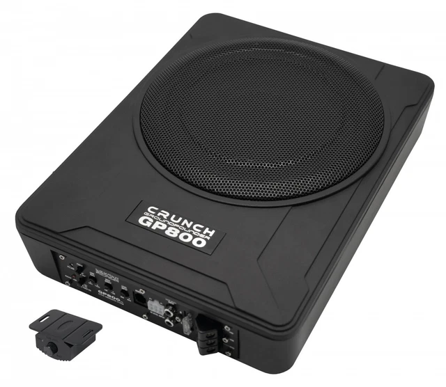 8-Zoll Aktiv-Subwoofer Fürs Auto, 600W, Aluminiumgehäuse – Kompakter Untersitz-Bass Mit Kabel-Set