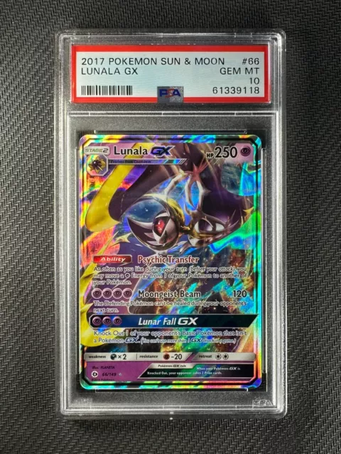 Lunala GX Holo Pokemon Card 66/149