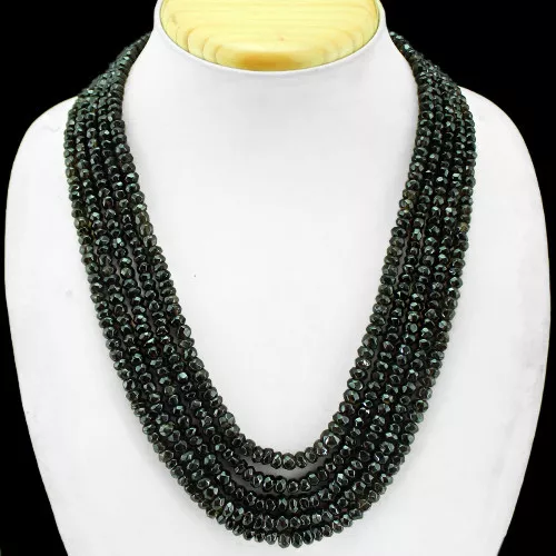 Wonderful Stunning 464.00 Cts Natural 5 Strand Smoky Quartz Beads Necklace $$$