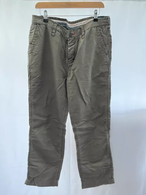 pantaloni cargo roba bianca taglia W34"" L28"" grigi cotone gamba dritta da uomo