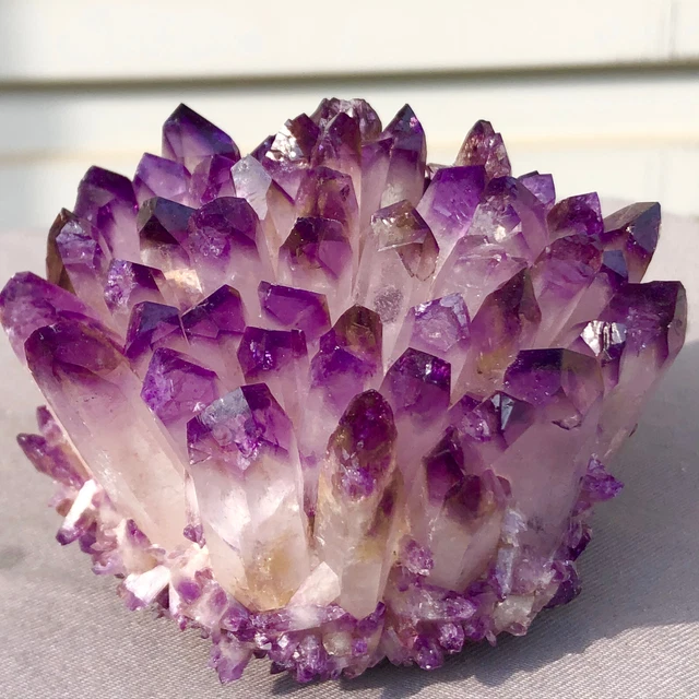 340g New Find purple Phantom Quartz Crystal Cluster Mineral Specimen Healing 2
