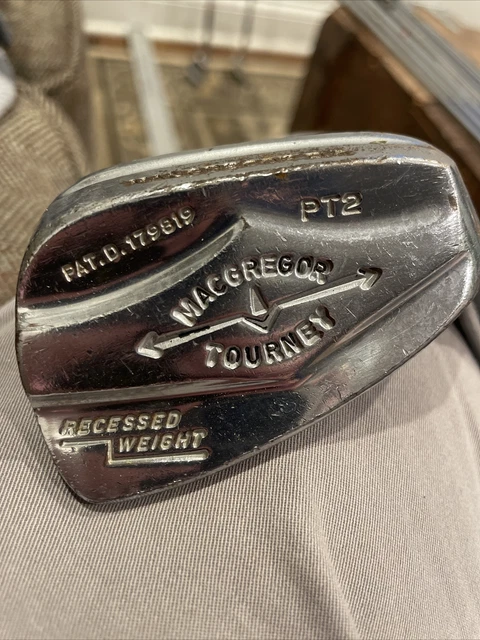 Fer De Golf MacGregor Tourney PT2 1958, N°8, Face Cuivre, Manche Acier Pro-Pel, Droitier