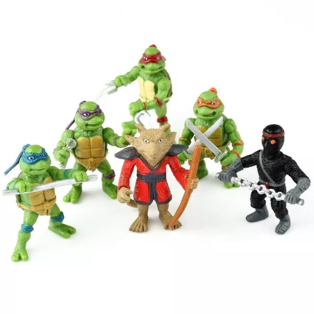 6 Pcs Teenage Mutant Ninja Turtles Action Figures NEW TMNT Toys Set Gift