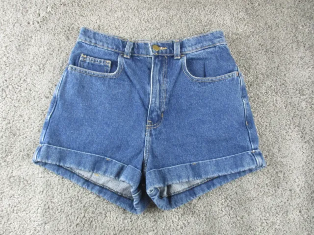 American Apparel Jeans Denim Shorts 27 W26 Pockets Blue Zip USA Made