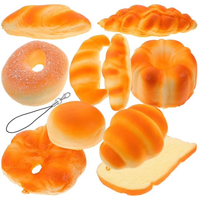 10pcs Fake Cake Artificial Bread Set Bakery Decoration Photography Props 9