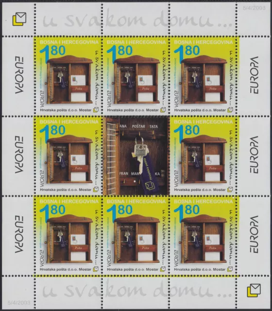 Bosnien-Herzegowina Kroatische Post Nr. 106 postfrisch ** KB "Europa CEPT 2003"