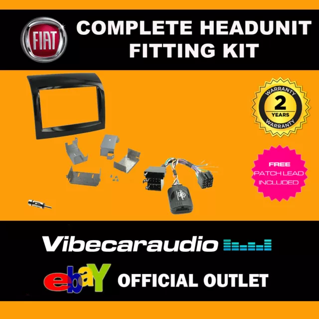 CTKFT09 Fiat Ducato 2012 Complete Double Din Stereo Radio Installation Kit