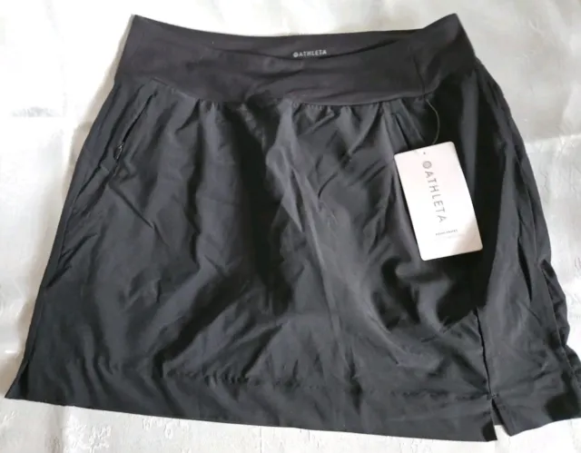 Athleta Soho Skort Skirt Built In Shorts Athletic Hiking Stretch Black Size 6