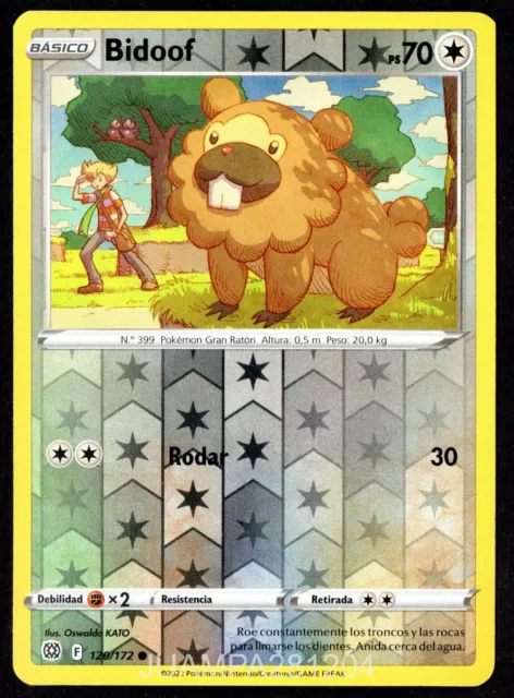 Bidoof 120/159 Astros Brillantes Cromo Pokemon Brilliant Stars 2022 Tcg Holo