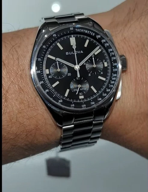 Montre Bulova Lunar Pilot Chronographe 96B258 - Homme, Quartz, Boîtier 45 Mm Acier