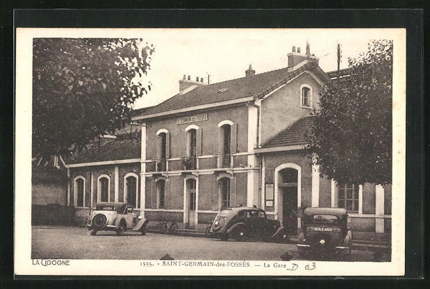 CPA Saint-Germain-des-Fosses, La Gare, La Gare