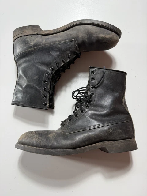 VTG US Military Combat Boots Addison Shoe Co Biltrite Sole Leather ...