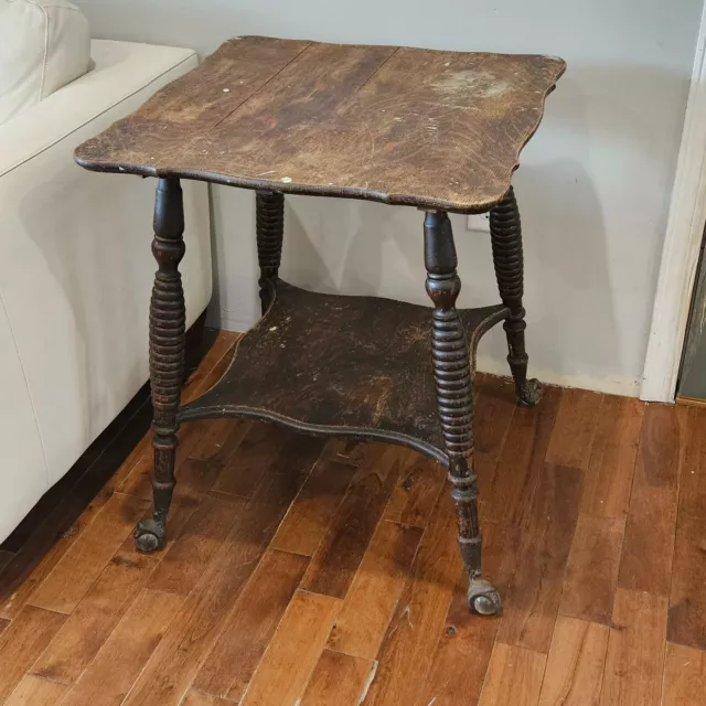 Antique Claw and Ball Foot Parlor Side Table