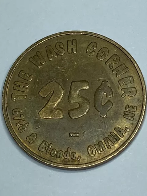 THE WASH CORNER CARWASH TOKEN OMAHA NEBRASKA OBSOLETE  #qg1