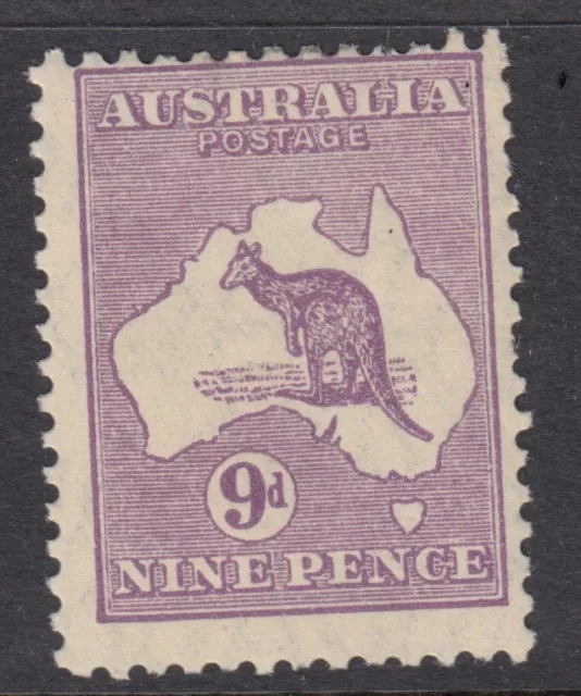 AUSTRALIA KANGAROO SERIES :1929 9d violet die IIB SG108 mint