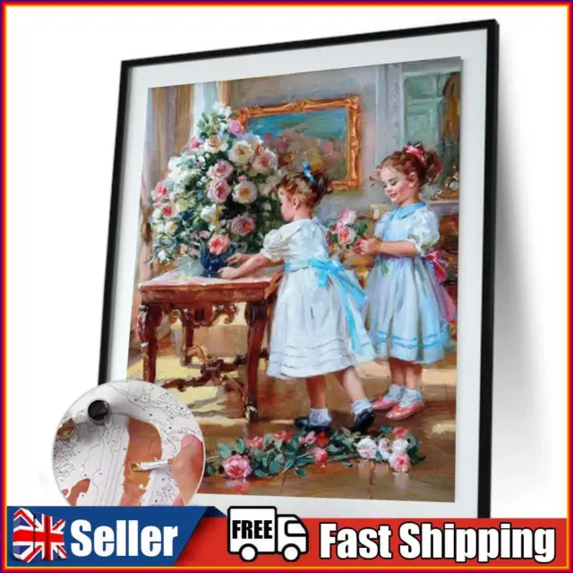 Two Sisters Oil Paint By Numbers Kit DIY Acrylic Painting Frameless Gift (B2205)