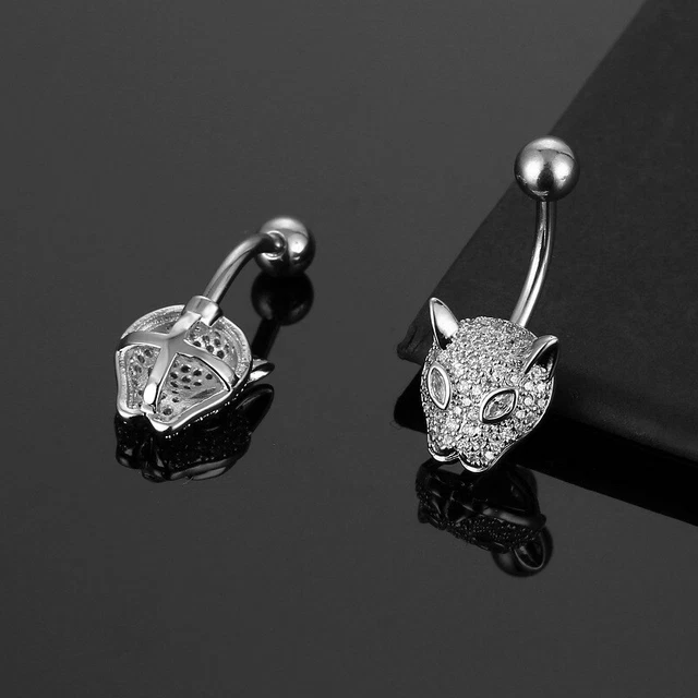 Animal Bauchnabel Ring Navel Piercing Ring Leopard Diamant Inlay Nabel Nage RODE