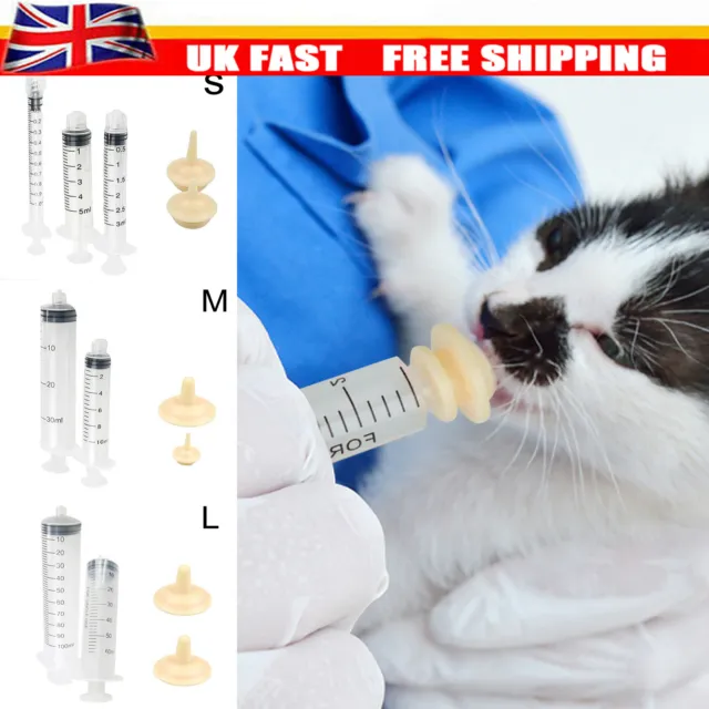 Puppy Syringe Feeders Nursing Bottle Nipple For Pet Puppy Kitten Feeding Kit