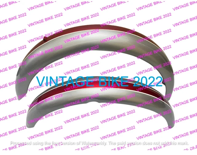 Réservoir à Essence Pour Triumph T120 Bonneville 1959 - Cerise Avec Rayure Argent, Acier, Neuf