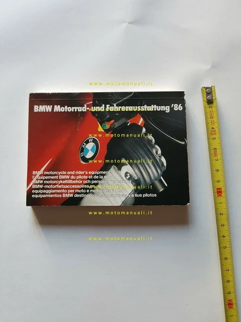 BMW 1986 catalogo accessori abbigliamento moto originale accessories book
