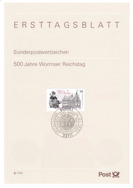 Bund ETB Nr. 2/1995 - 500 Jahre Wormser Reichstag
