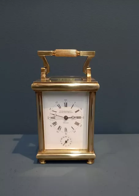 Rare 19th Century Thornhill Of London Bell Strike Alarm Carriage Clock