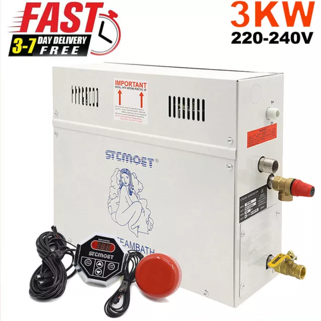3/9KW Bath Steam Generator Fit for 350cu.ft with Auto Drain & waterproof Control