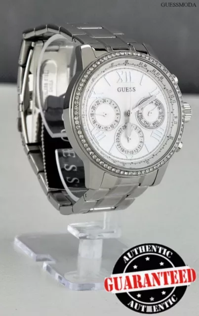 NEWEST! Luxury GUESS Ladies Watch Silver Stainless Steel Multi U0559L1 USA