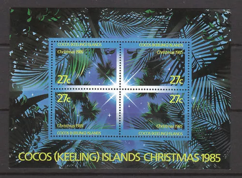 1985 Cocos Island Christmas - MUH Mini Sheet