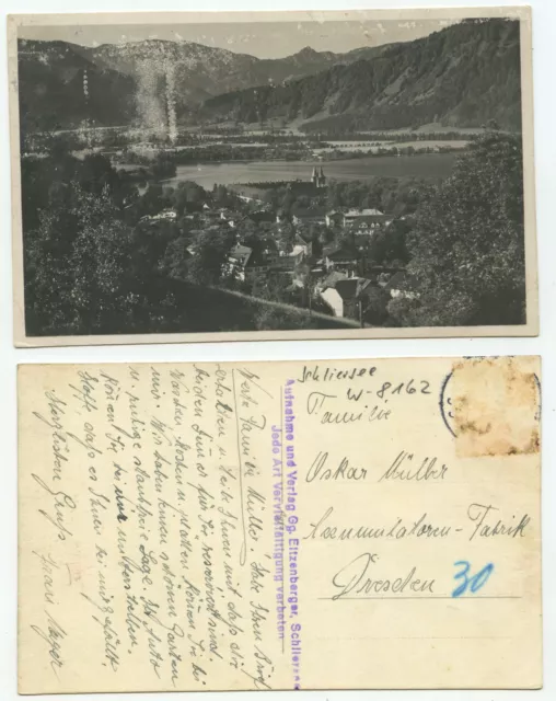 15552 - Schliersee - real photo - postcard, walked to Dresden