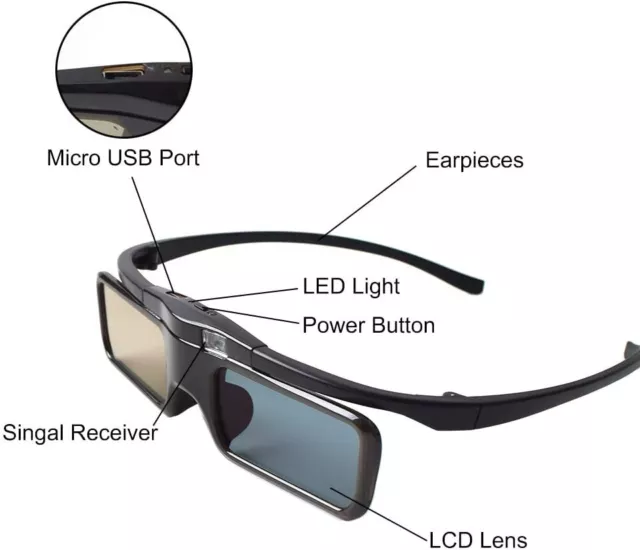 Rechargeable Bluetooth RF 3D Active Glasses For Sony 3D TV Projectors TDG-BT500A Rechargeable Bluetooth RF 3D Active Glasses For Sony 3D TV Projectors TDG-BT500A