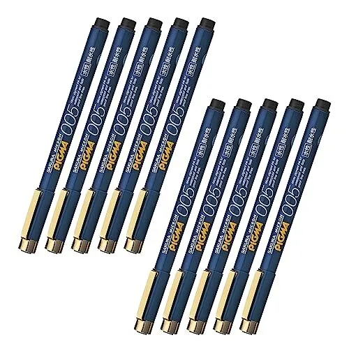 Sakura Crepas Water-based Pen Pigma 0.05mm Black 10Book ESDK005 49-10P 557