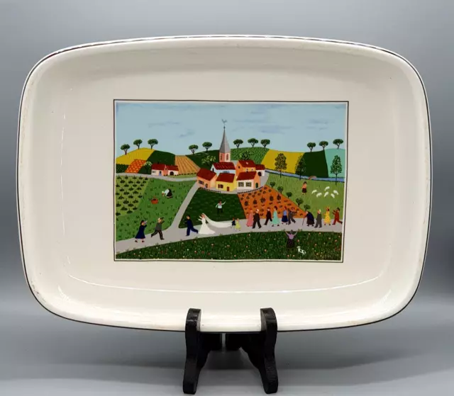 Villeroy and Boch Oven Dish NAIF DESIGN "Wedding Scene" Artist Gerard Laplau