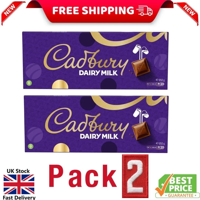 CADBURY DAIRY MILK, Giant Chocolate Gift Bar, 850g Pack of 2 £21.95 PicClick UK