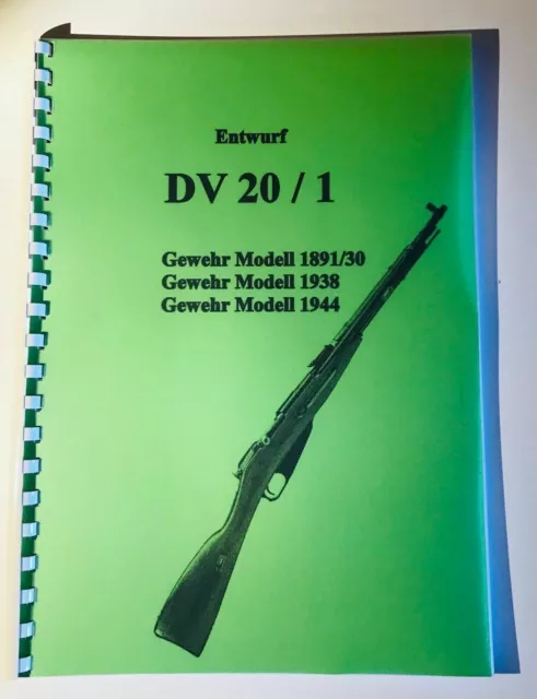 NVA Dienstvorschrift in deutsch Mosin Nagant Gewehr Moisin DDR