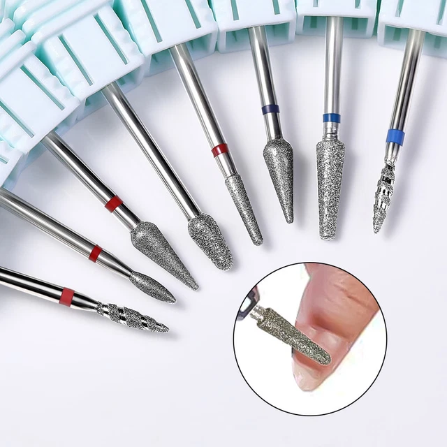 2 piezas brocas de uñas para taladro eléctrico fresadora cutícula broca taladro de uñas