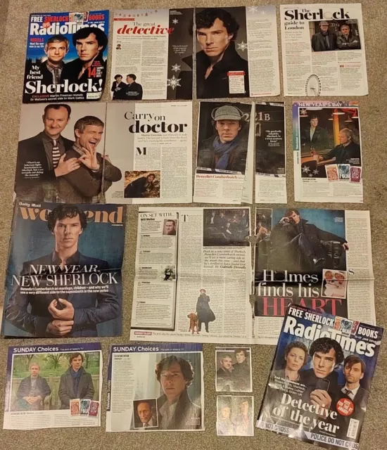 BBC Sherlock Magazine Clippings/Articles Benedict Cumberbatch Martin Freeman