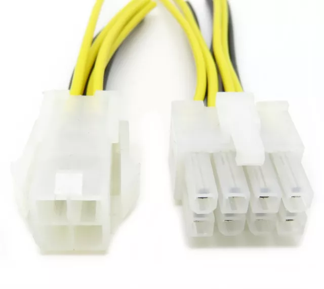 ATX 4 Pin Female to 8 Pin Male EPS Power Supply Cable Adapter Convertor P4PM 12v