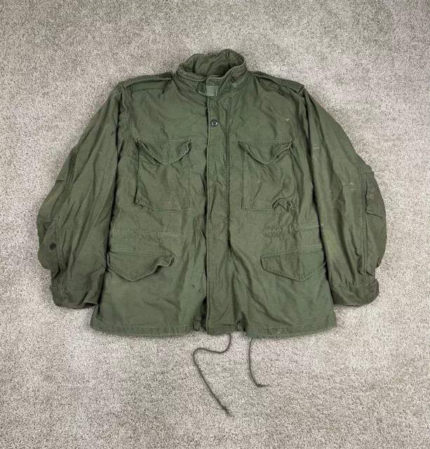 Vintage 60s 70s US Army OG-107 M-65 Cd Weather Field Issue Jacket Vietnam War